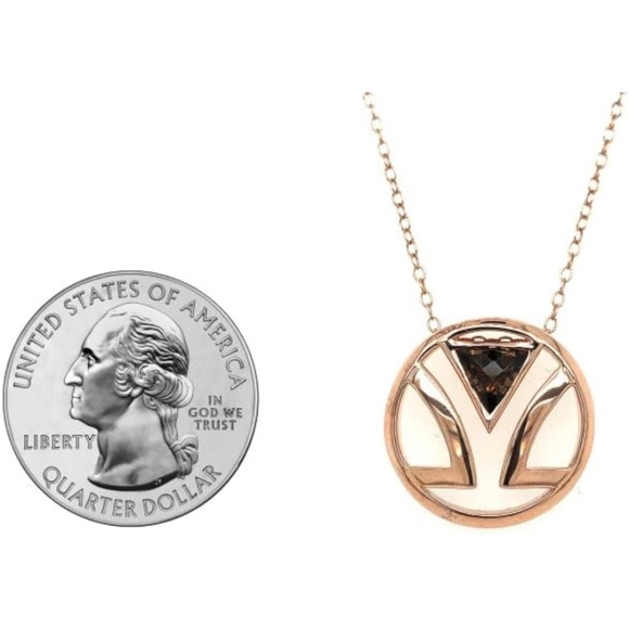 14k Levian Chocolate Quartz Pendant Necklace - Picture 5 of 7